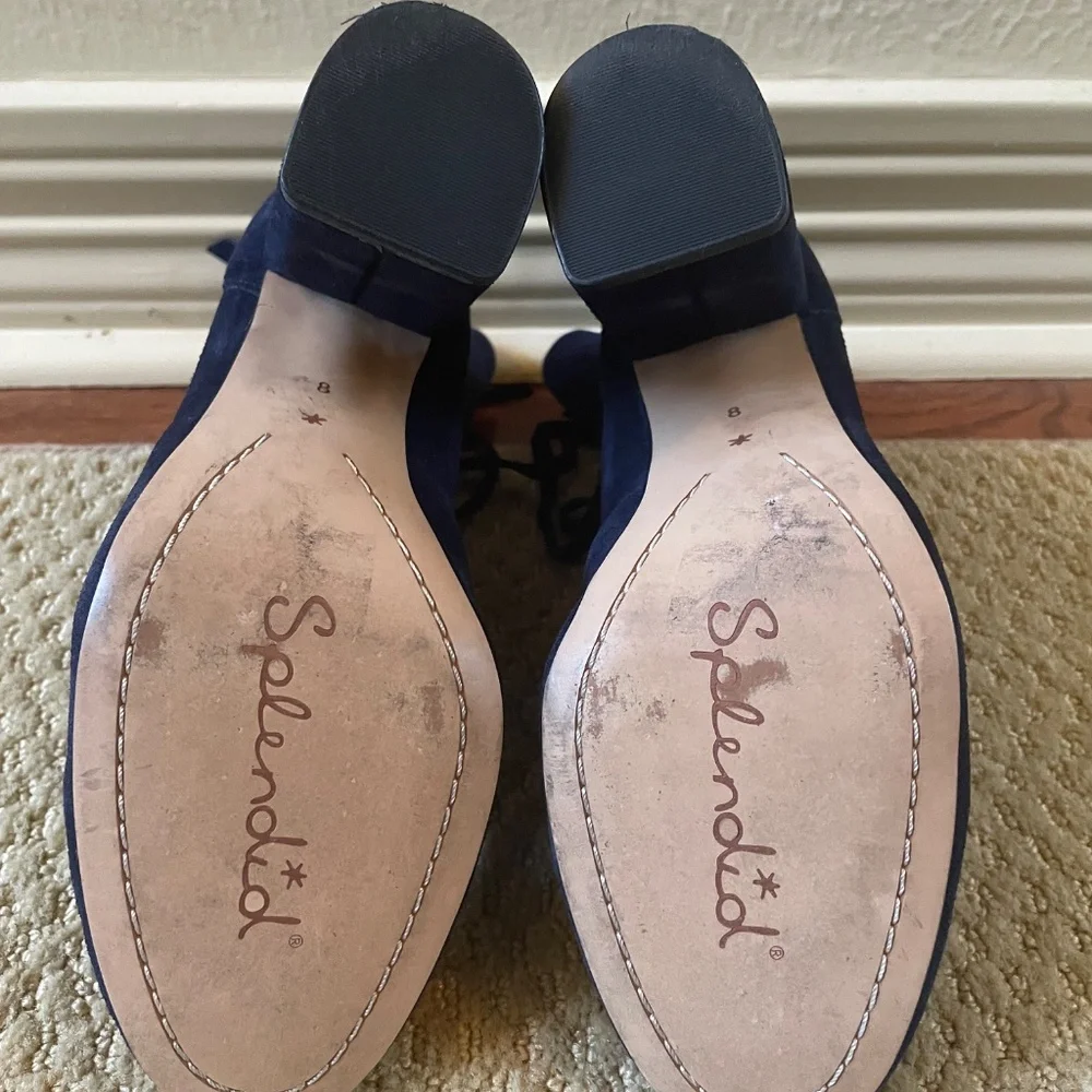 Splendid Blue Suede Ankle Boots (8 US) - Picture 5 of 6
